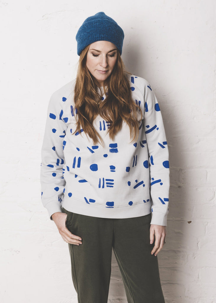 Line Dots sweatshirt — Adult Sweatshirt Cub & Pudding 