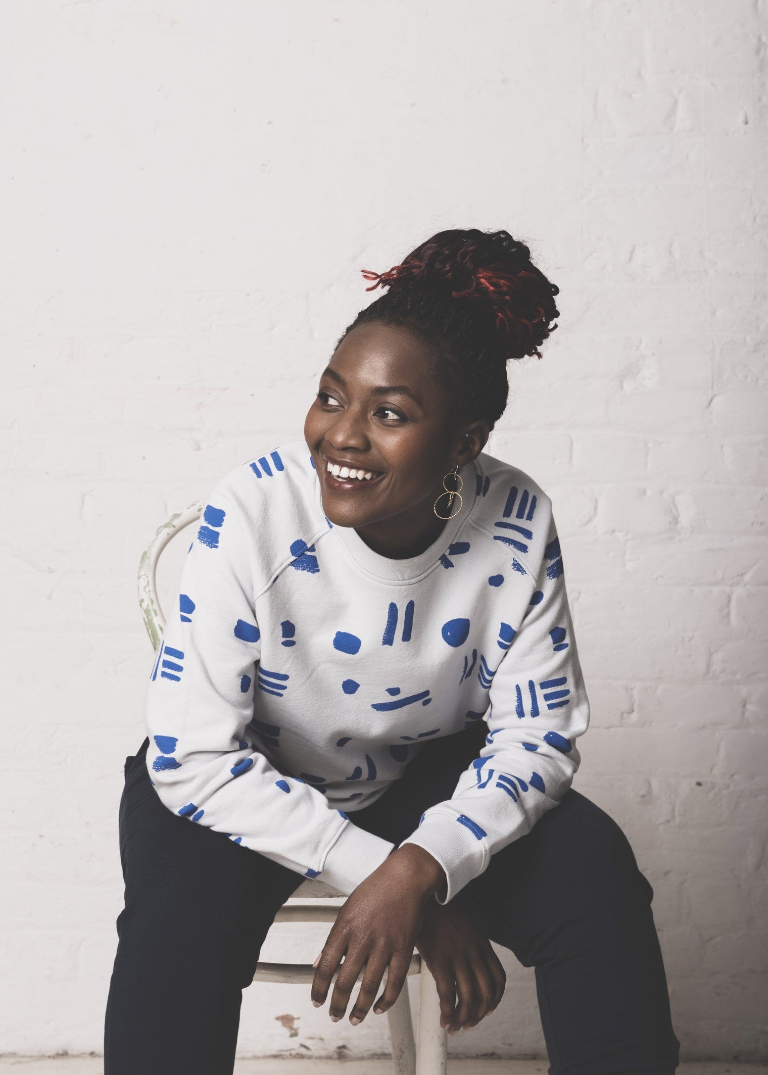 Line Dots sweatshirt — Adult Sweatshirt Cub & Pudding