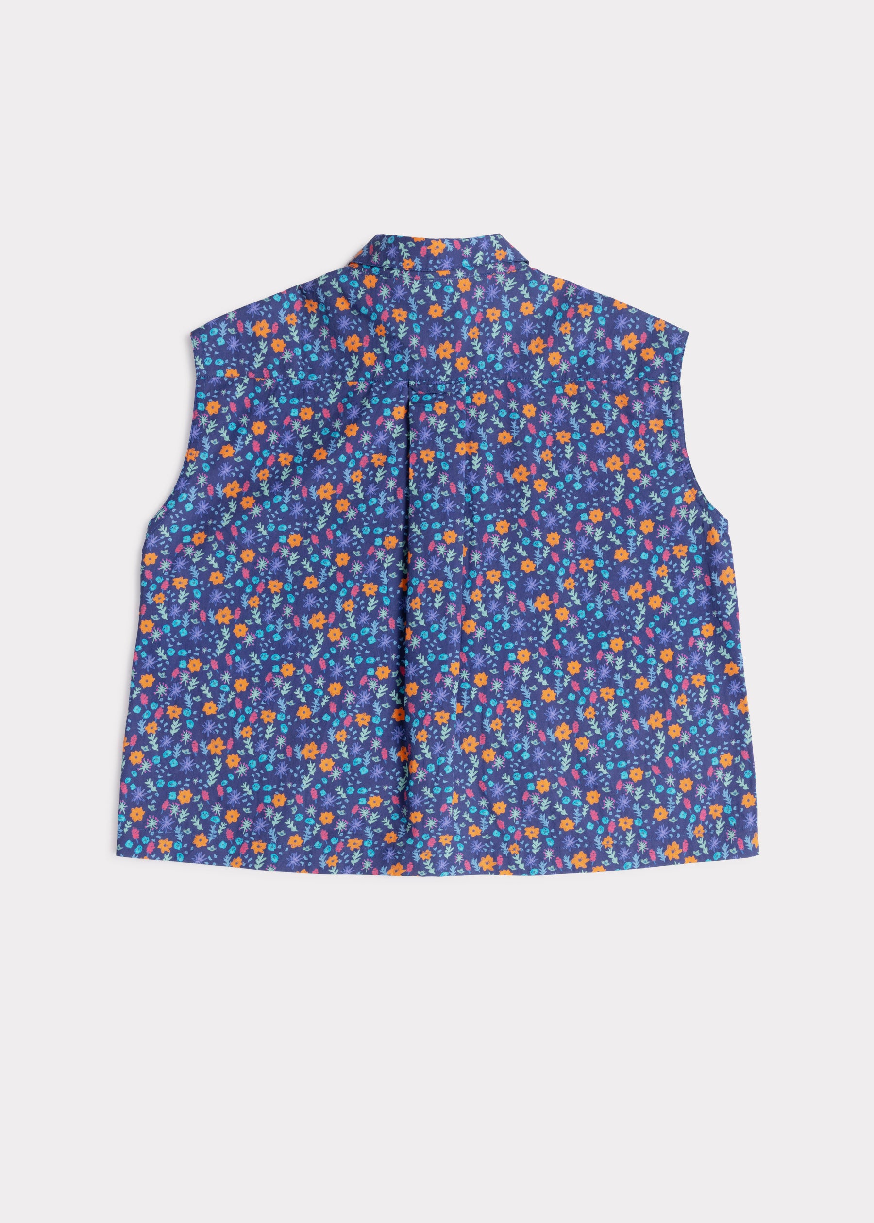 Bloomsbury sleeveless top – Meadow Navy