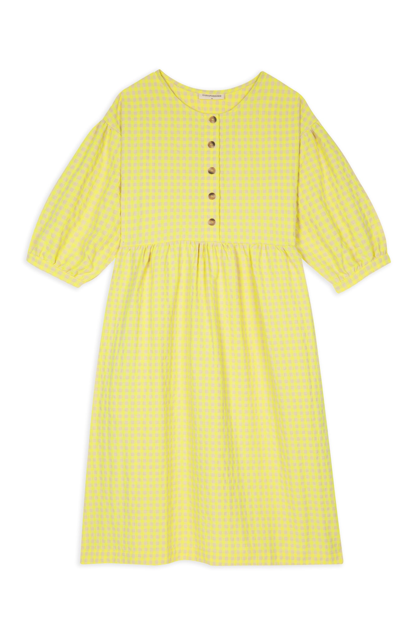 Cub & Pudding Hopscotch neon sunshine dress