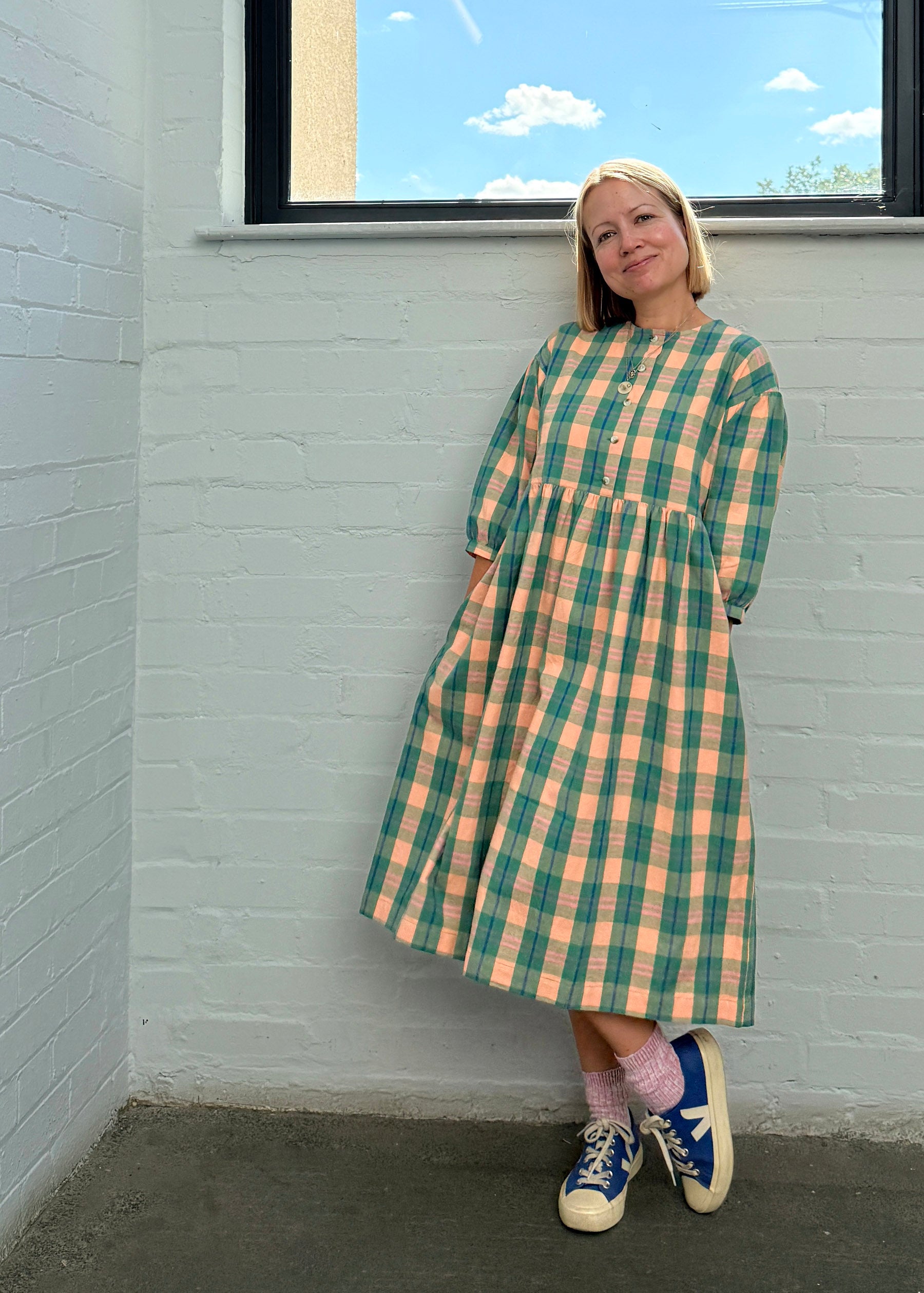 Hopscotch dress - Greengage