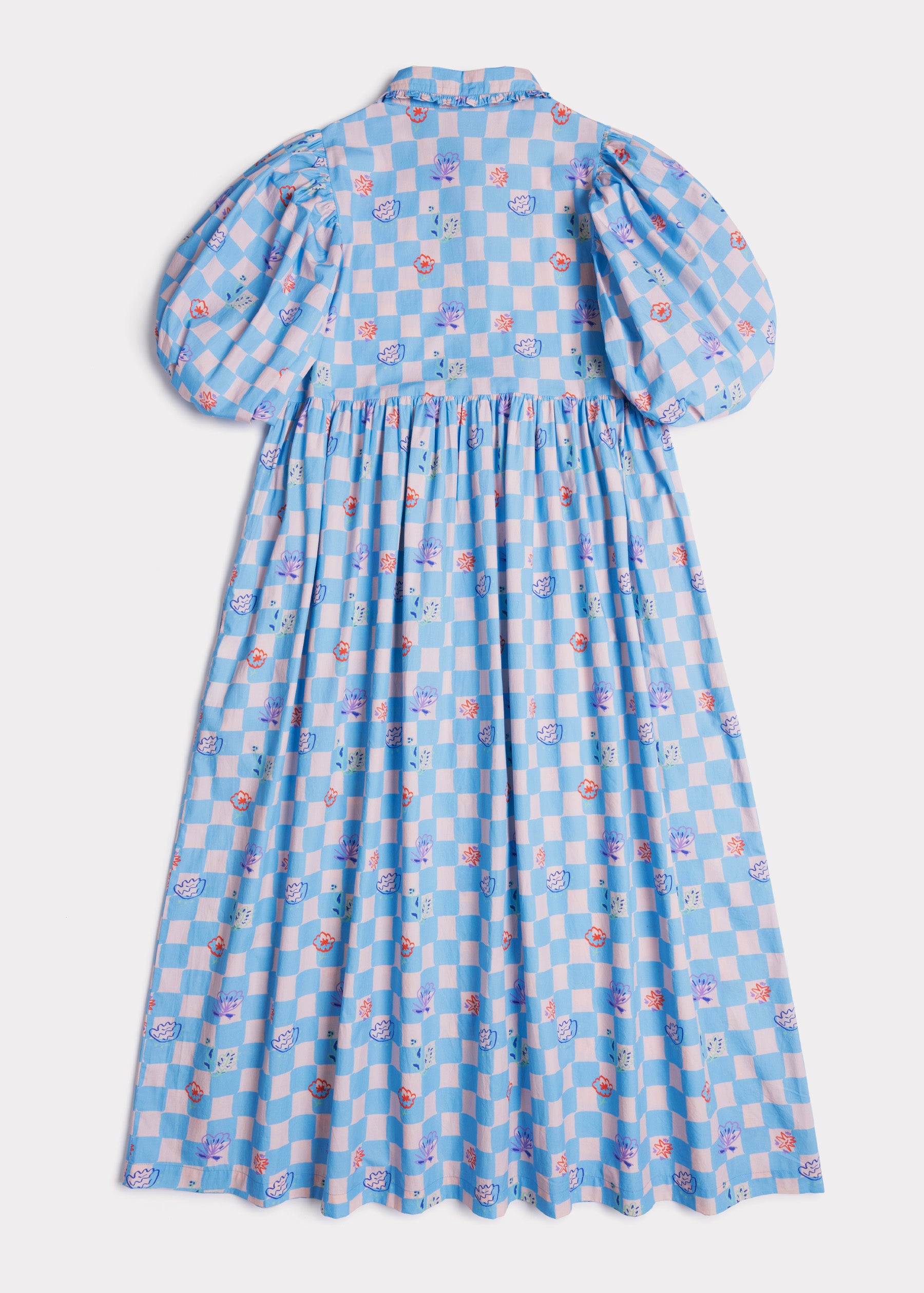 Vita dress – checkerboard blue