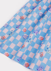 Vita dress – checkerboard blue