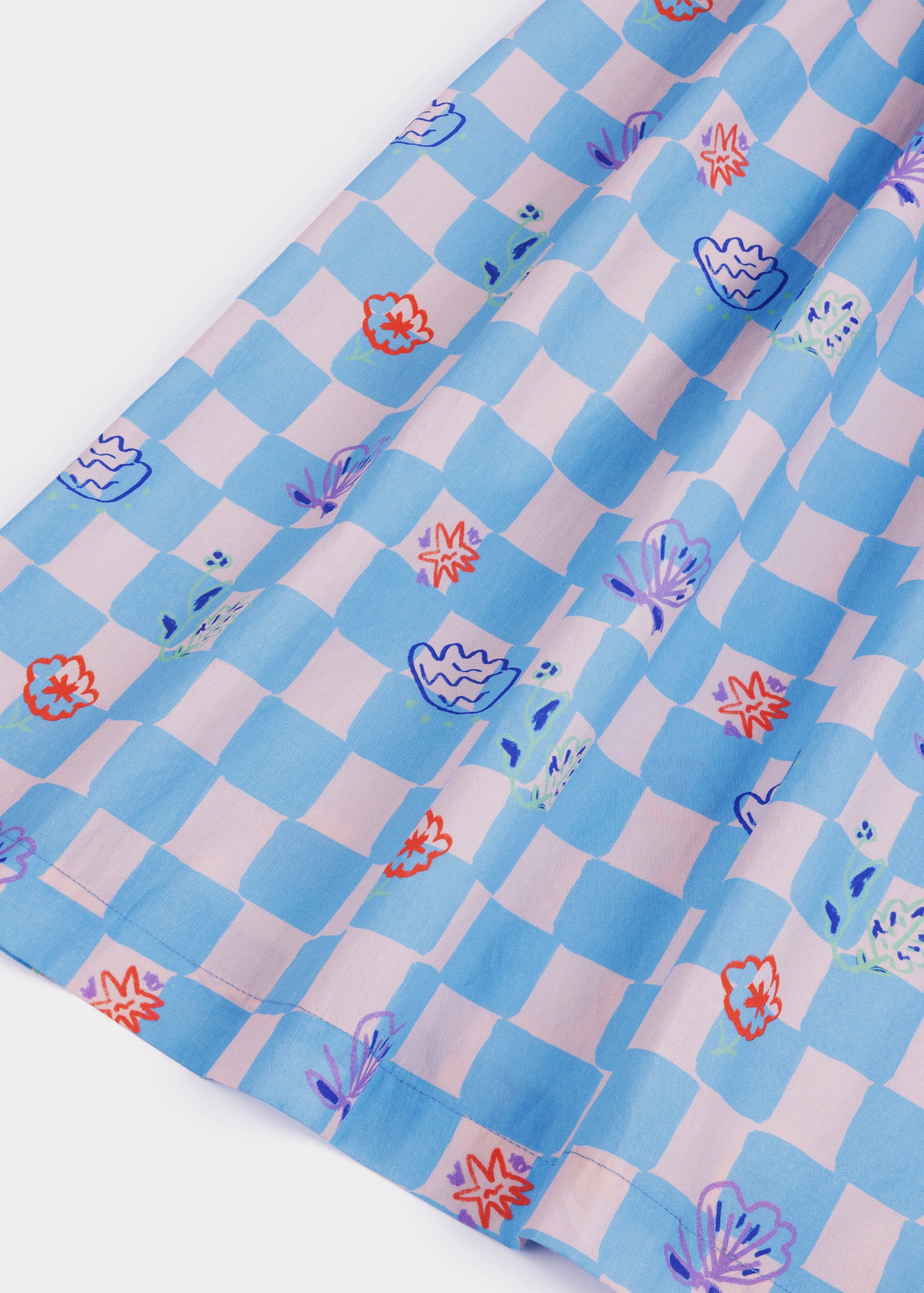 Vita dress – checkerboard blue
