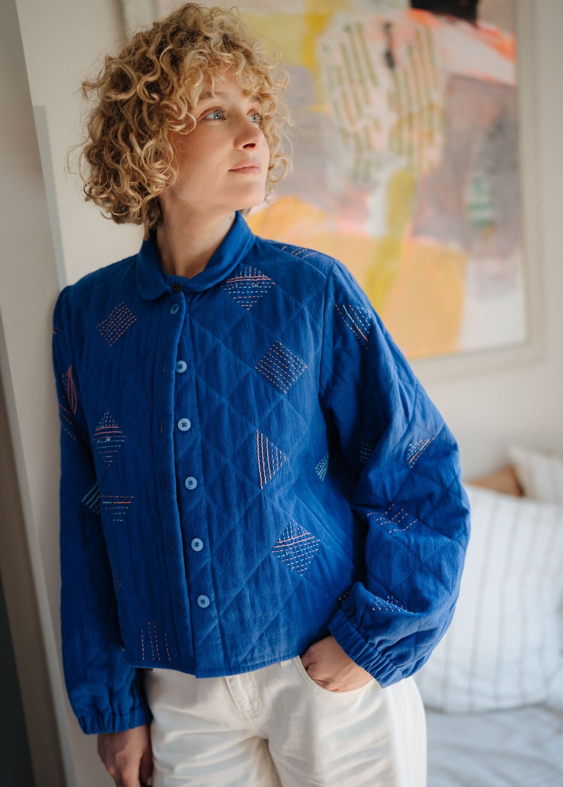 Bagru quilted jacket