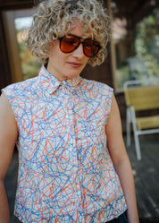 Bloomsbury sleeveless top – Scribble