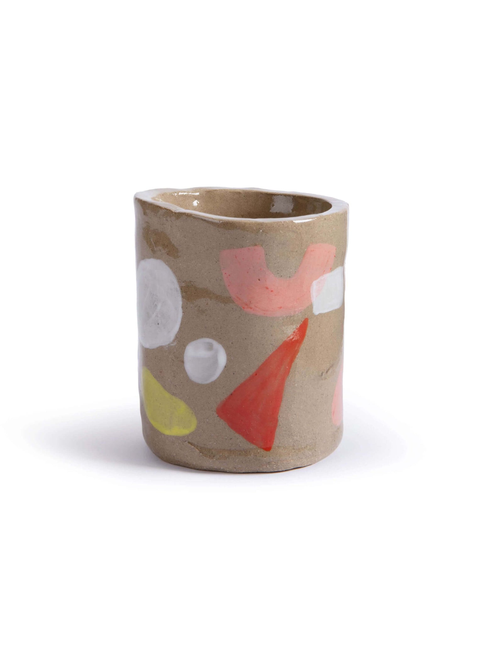 Line Dots ceramic pot - Pastel