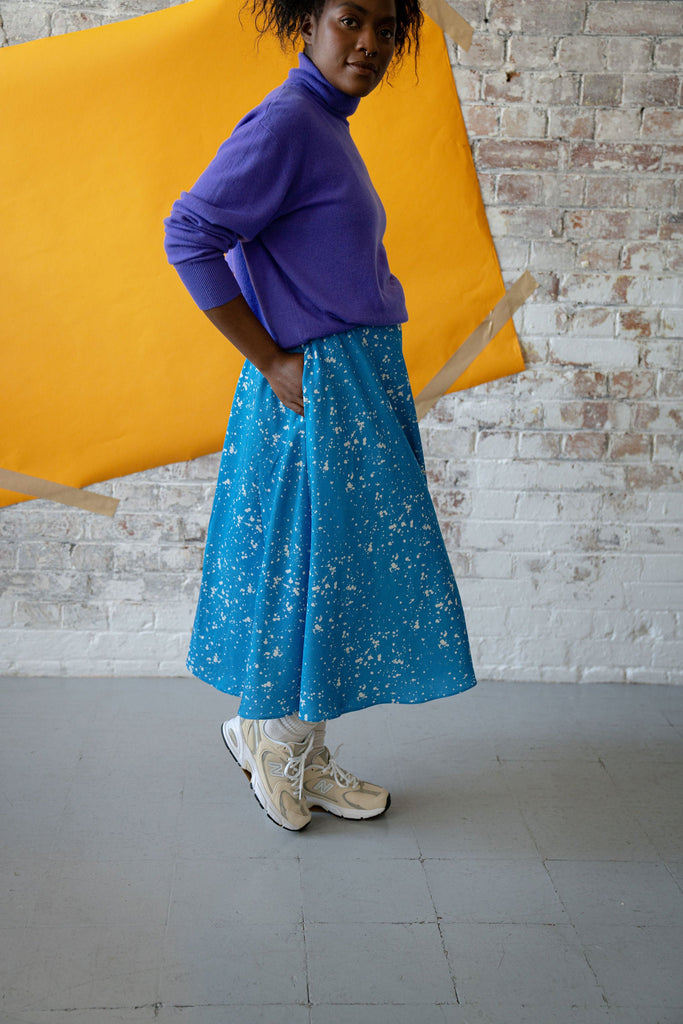 Lamorna Midi Skirt - Blue Skirt Cub & Pudding 