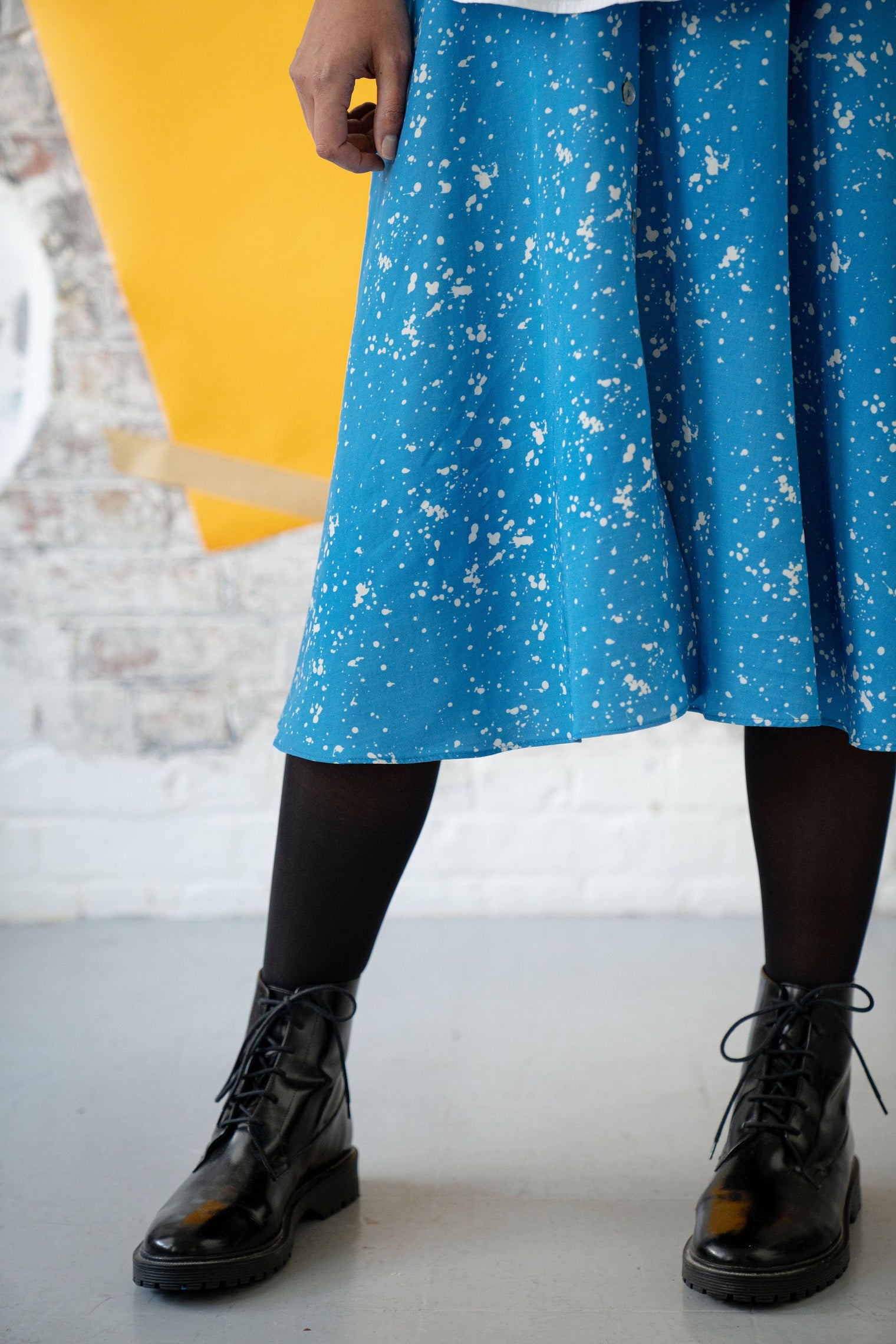 Lamorna Midi Skirt - Blue Skirt Cub & Pudding 