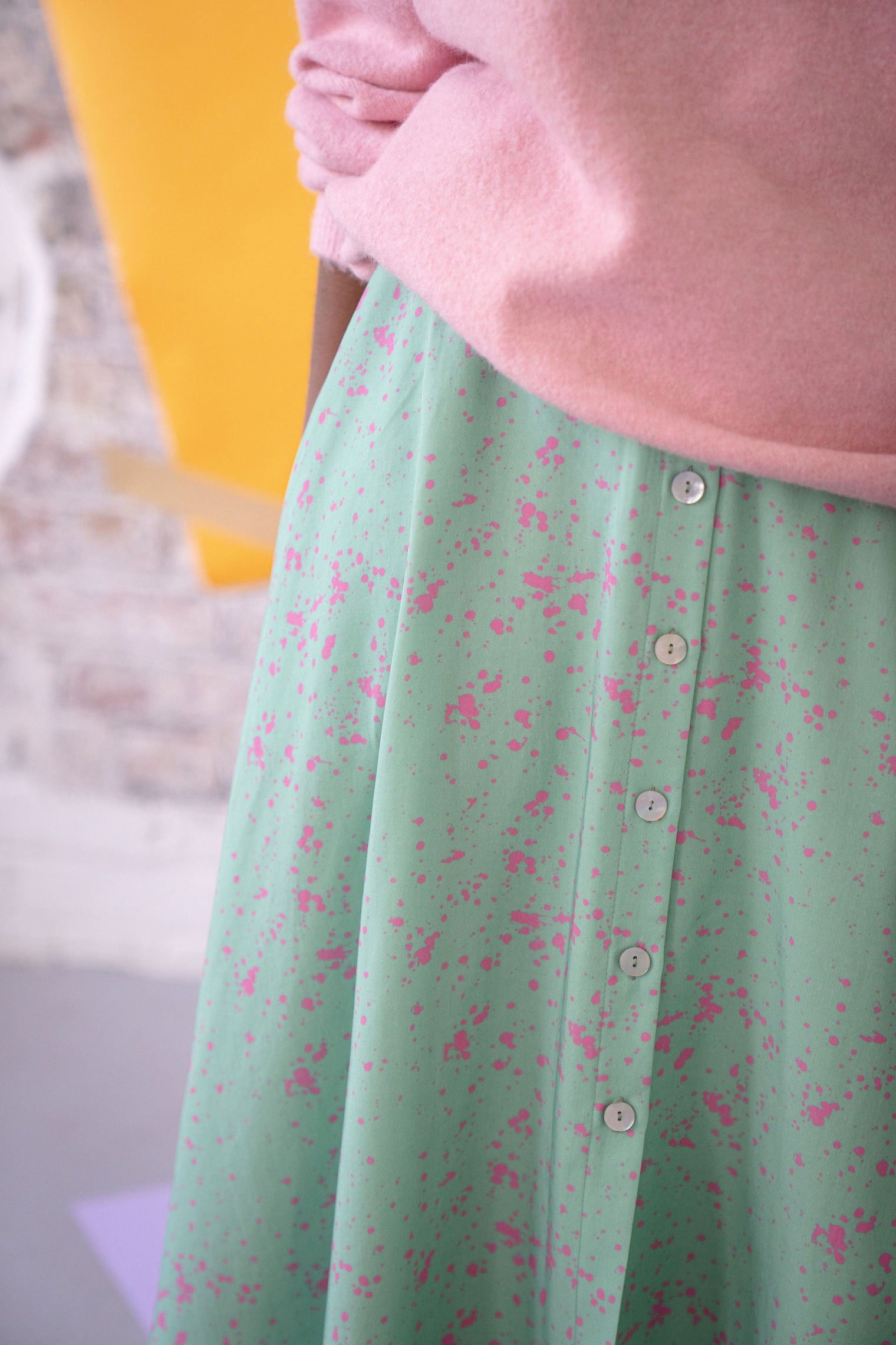 Lamorna Midi Skirt - Green Skirt Cub & Pudding 