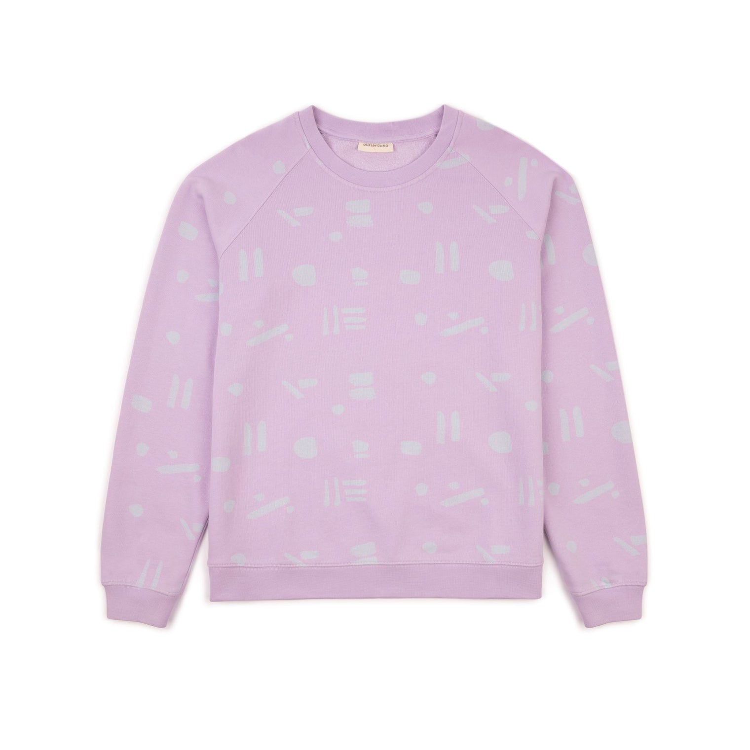 Line Dots Lilac & Grey sweatshirt — Adult Sweatshirt Cub & Pudding 